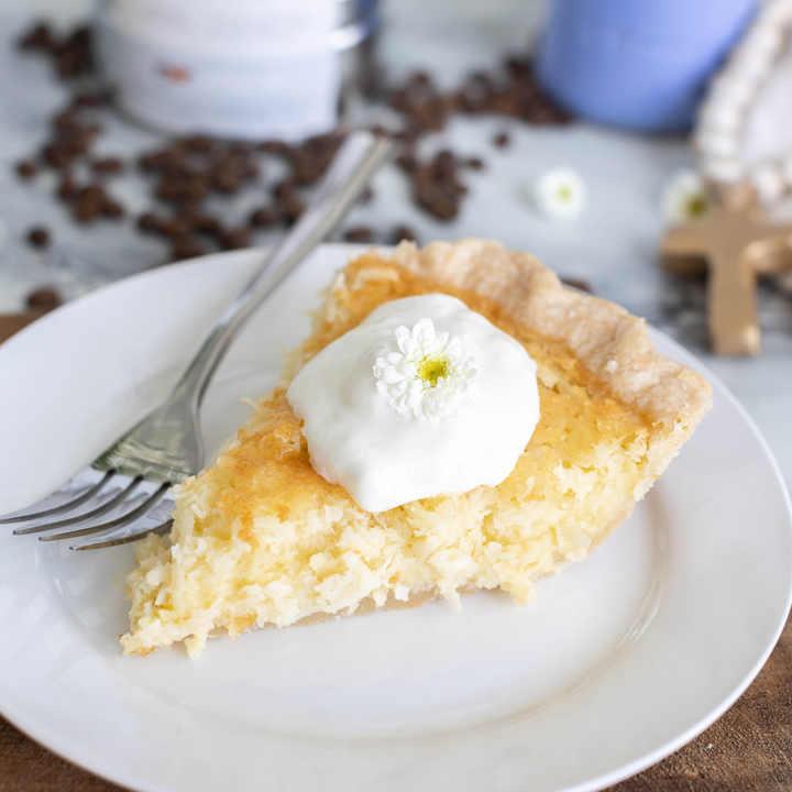 Gluten Free French Coconut Custard Pie