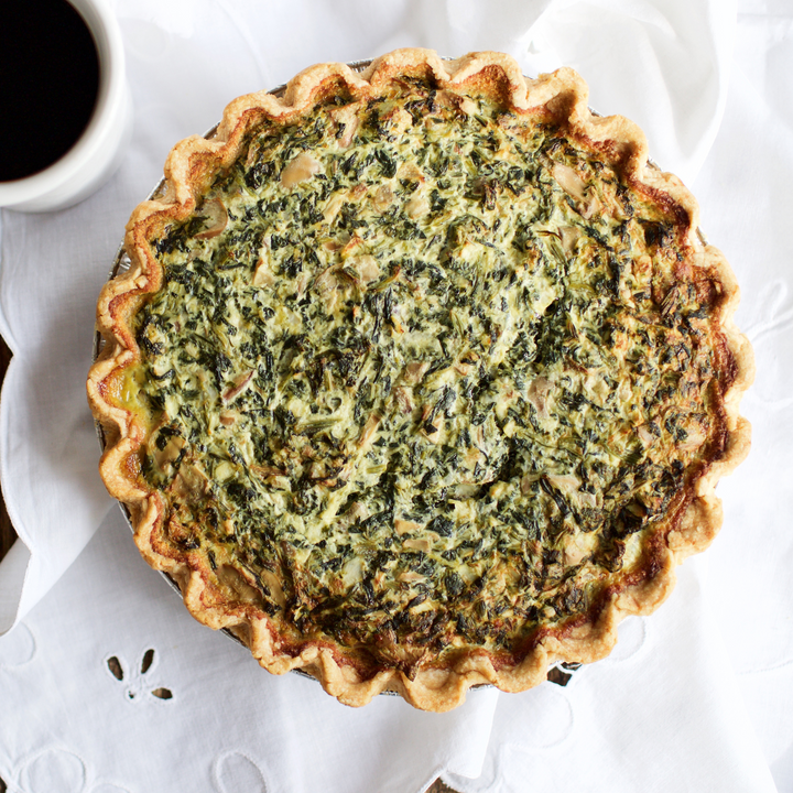 Spinach & Mushroom Quiche