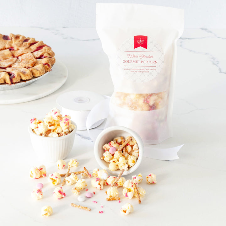 Valentine's Day White Chocolate Popcorn