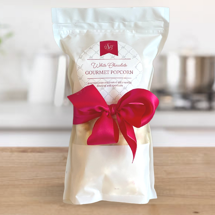 Valentine's Day White Chocolate Popcorn