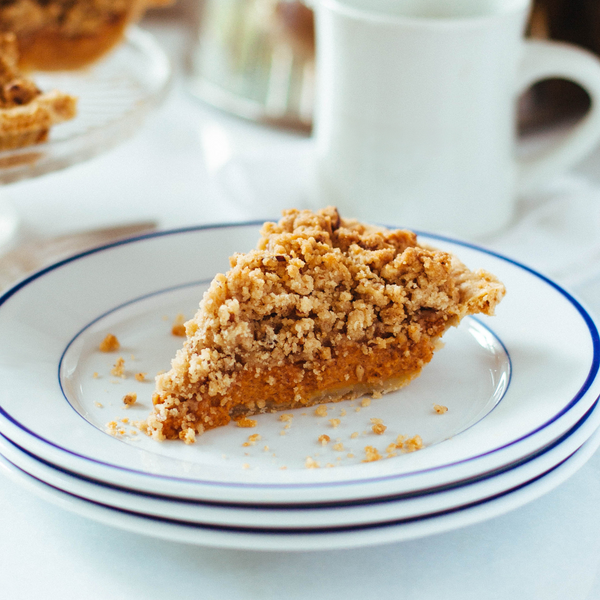 Roasted Sweet Potato Pie with Pecan Streusel